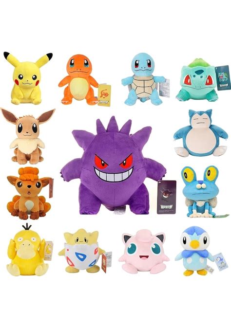 Hq Pokemon Peluş Oyuncaklar Pikachu Eevee Gengar Peluche Squirtle