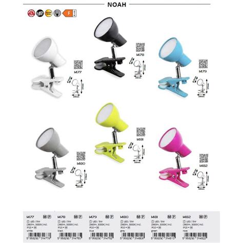 Veioza Lampa De Birou Cu Clema Design Modern Noah Gri Veioze