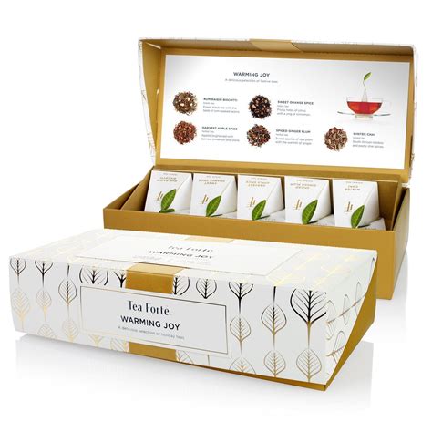 Tea Forte Petite Presentation Box Warming Joy Tea Sampler Gift