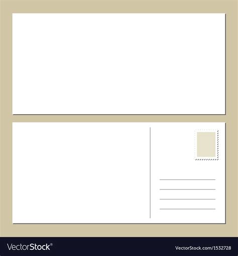 Blank Postcard Royalty Free Vector Image Vectorstock