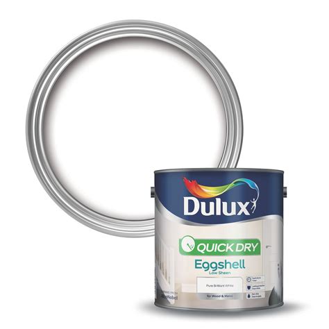 Dulux Pure Brilliant White Eggshell Wood Metal Paint L