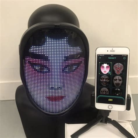 App Control Program Led Face Changing Picture Mask Led Full Color Face