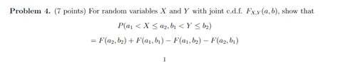 Solved Problem 4 7 Points For Random Variables X And Y