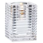 Sterno 80142 4 Clear Ribbed Kelly Square Liquid Candle Holder