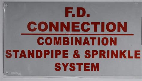 Fdc Combination Sprinkler Standpipe Sign