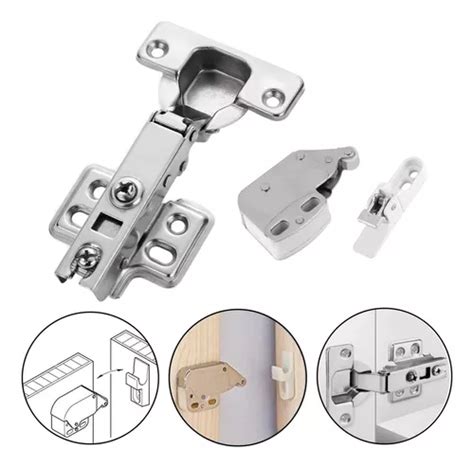 Bisagra Push Open Recta Con Resbalon Mini Latch 10 Juegos