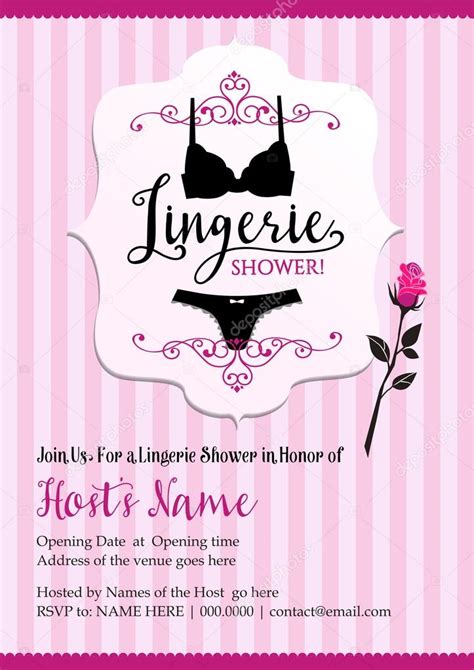 Lingerie Shower Invitation Stock Vector Norwayblue 88280060