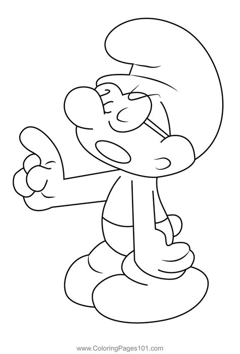 Brainy Smurf Coloring Page Colouringpages Sexiz Pix