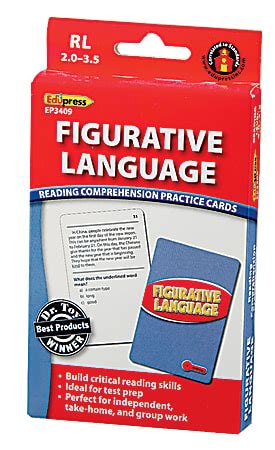 Edupress Reading Comprehension Practice Cards Figurative Language Red