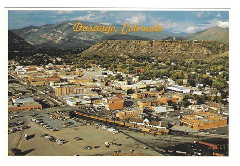 Durango Colorado Aerial View Silverton Narrow Gauge Train Petley 4X6 ...