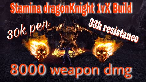 Eso Stamina Dragonknight Vx Build Ascending Tide Gameplay Youtube