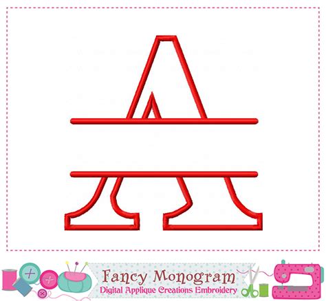 Split Alphabet Split Letters Applique Split Monogram - Etsy