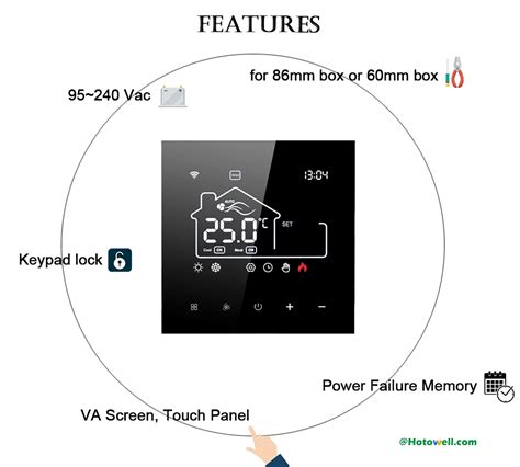 Inbuilt Transformer Modulating Thermostat Modbus Smart Thermostat