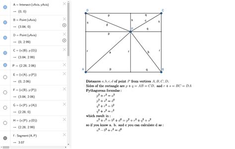 Rectangle ABCD And Point P GeoGebra