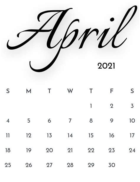 April Calendar In Pdf Word Excel Printable Template December