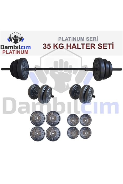 Dambılcım Platinum 35 kg Halter Set 35 kg Dambıl Ağırlık Set Vücut