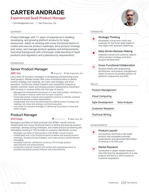 5 Saas Product Manager Resume Examples And Guide For 2023