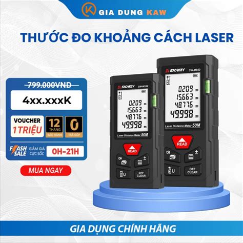 Thước đo khoảng cách bằng tia laser KAW SNDWAY SW chính xác dễ sử