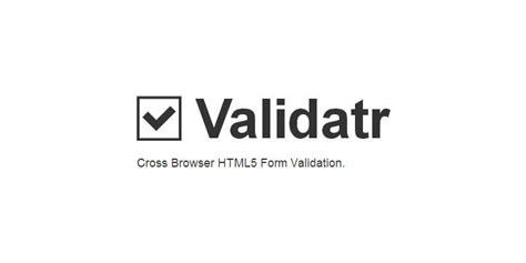 Validatr JQuery HTML5 Form Validation Plugin Bypeople