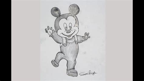 Mickey Mouse Pencil Sketch Hb 2 pencil 4b pencil eraser drawing paper drawing surface i never ...