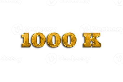 1000 K Subscribers Celebration Greeting Number With Golden Design