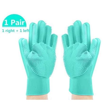 Blue Wash Scrubber Magic Silicone Gloves At Rs Piece In New Delhi