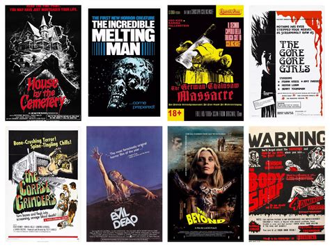 horror  posters gore splatter retro  poster vintage