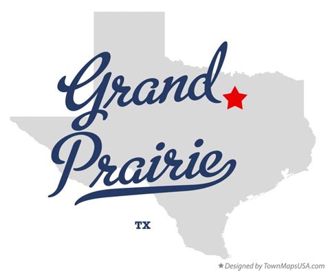 Map of Grand Prairie, TX, Texas