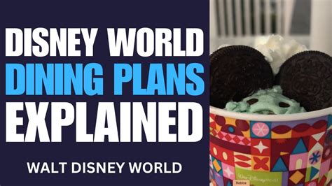 Disney Dining Plans Explained 2024 Edition Youtube