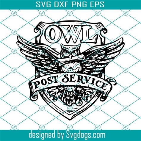 Owl Post Service Svg, Harry Potter Owl Post Stamp Svg