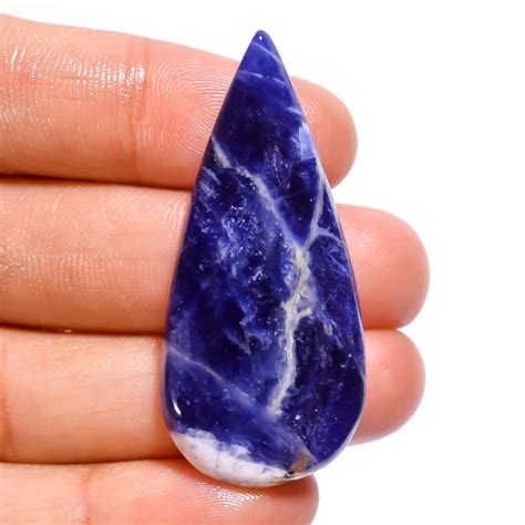 Sodalite Cabochon Natural Sodalite Pear Shape Cabochon Etsy