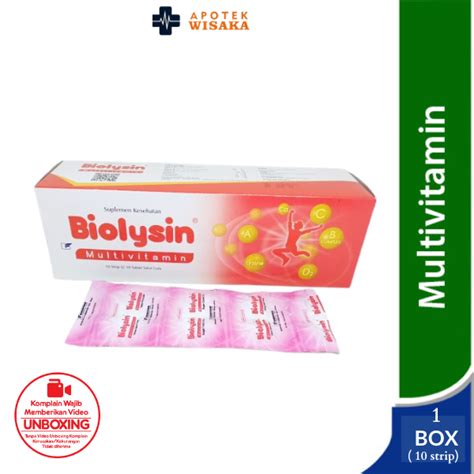 BIOLYSIN TABLET 1 BOX ISI 10 STRIP Lazada Indonesia