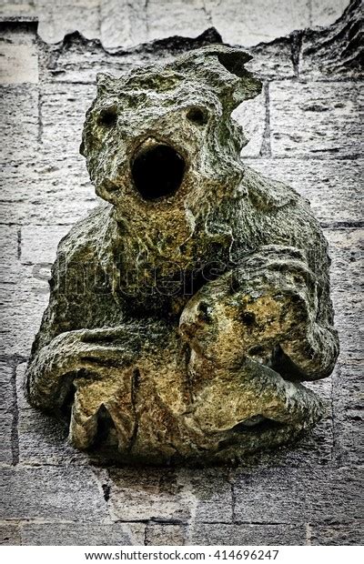 Gargoyle Grotesque Imagery Medieval Cathedral Gargoyle Stock Photo