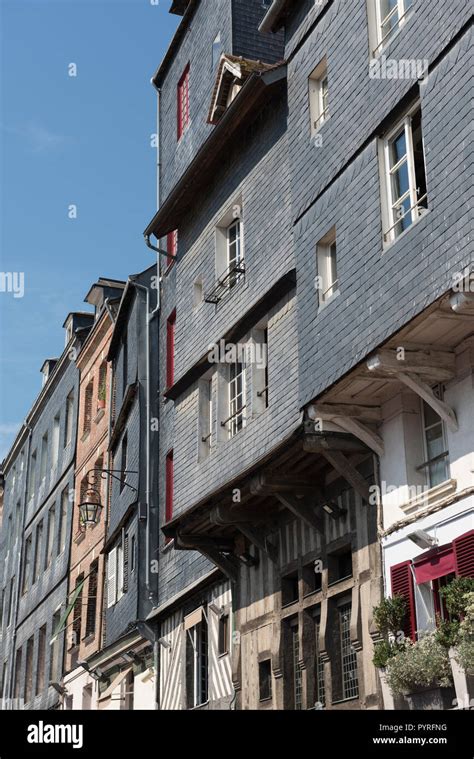 Quayside Historic Buildings Around The Vieux Bassin Old Harbour In