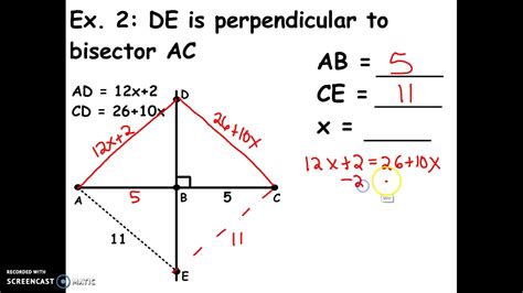 Perpendicular Bisector Theorem Youtube