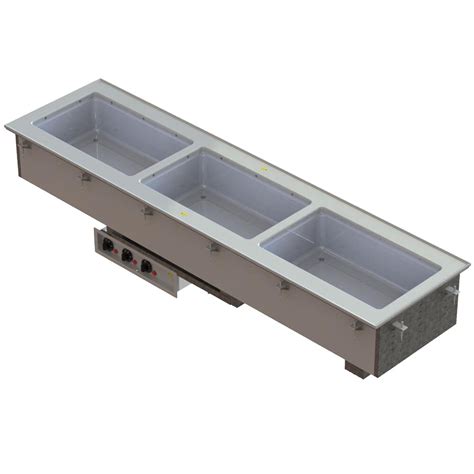 Vollrath 36640 Modular Drop In Two Compartment Short Side Hot Food Well With Thermostatic
