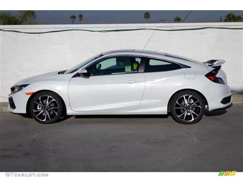 Platinum White Pearl 2019 Honda Civic Si Coupe Exterior Photo