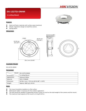 Hikvision Ds Zj Dm Cctv Accessory Data Sheet Manualzz