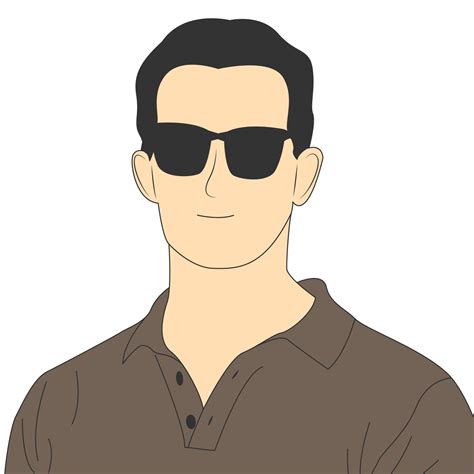 Male Cartoon Character Wearing Sunglasses 7625862 Vector Art At Vecteezy