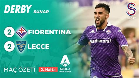 Fiorentina Lecce 2 2 Maç Özeti Serie A 2023 24 YouTube