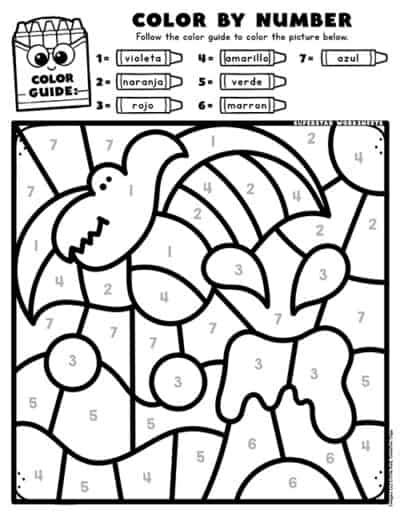 Spanish Color Worksheets Superstar Worksheets