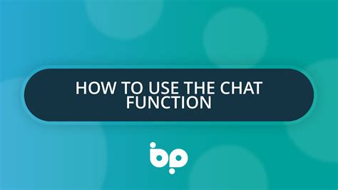 How To Use The Chat Function Business Pilot