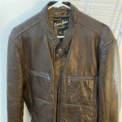 Guess Jackets Coats Vintage Guess Leather Jacket Poshmark