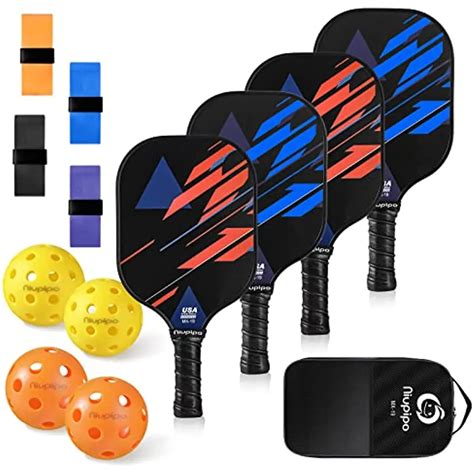 Niupipo Pickleball Paddles Lightweight Pickleball Rackets W Fiberglass