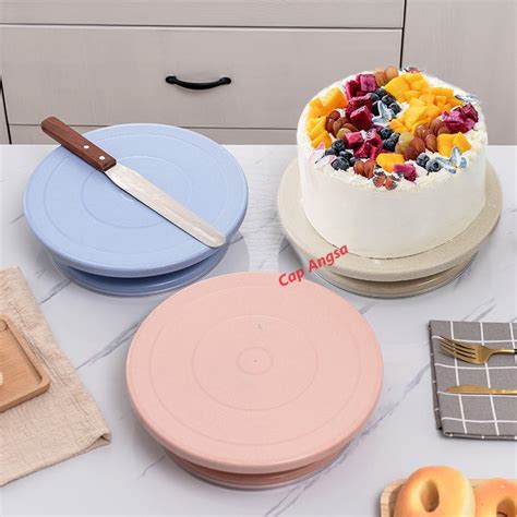 Jual CAKE TURNTABLE MEJA PUTAR TURN TABLE ROTARY TRAY DISPLAY DEKORASI