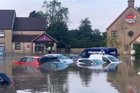 Biblical Flash Floods Cause Chaos Across Scotland Closing Roads