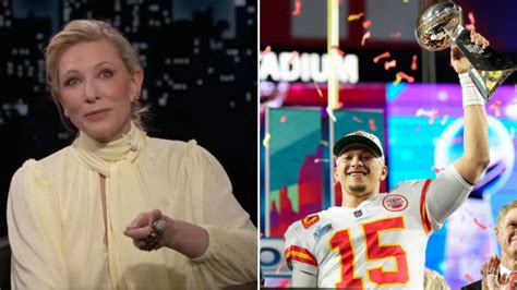 Afl Crazy Cate Blanchett Delivers Brutal Nfl Super Bowl Sledge On Jimmy