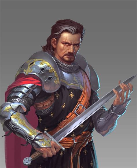 A Man In Armor Holding Two Swords