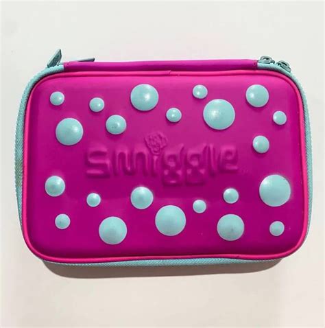 SMIGGLE Pink And Mint Bubble Double Hardtop Pencil Case Hobbies Toys