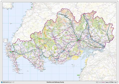 dumfries galloway county map xyz maps